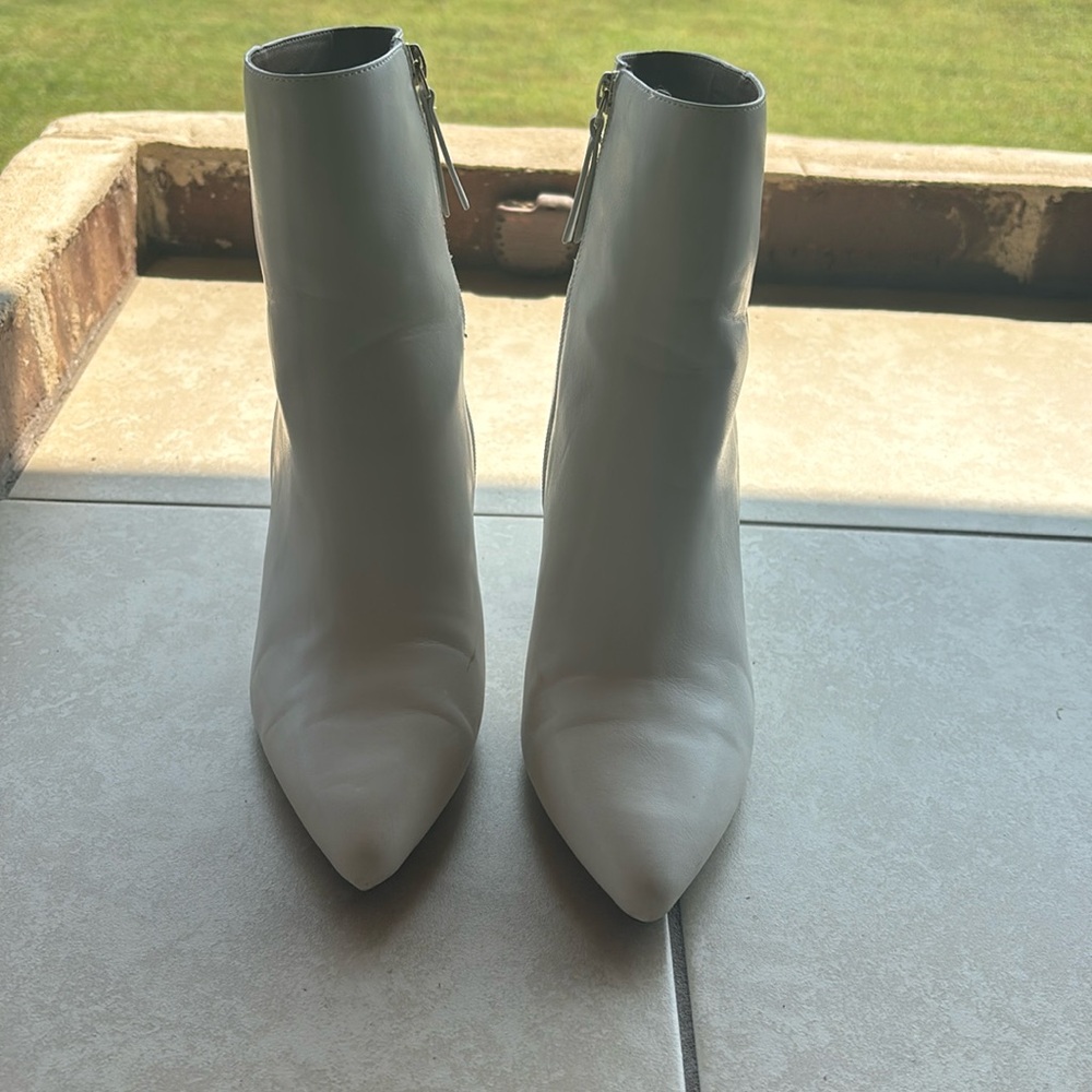 Madden Girl White Heel Boots
